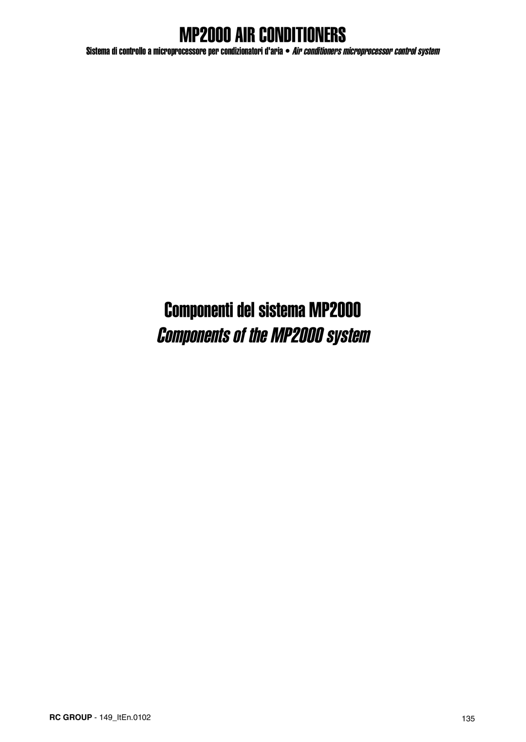 Dell manual Components of the MP2000 system, RC Group 149ItEn.0102 135 