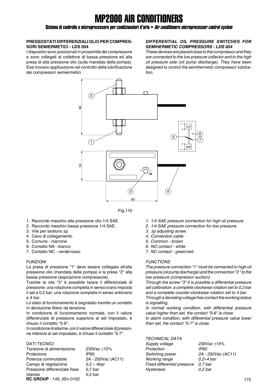 Dell MP2000 manual Protection IP65 Switching power, 175 