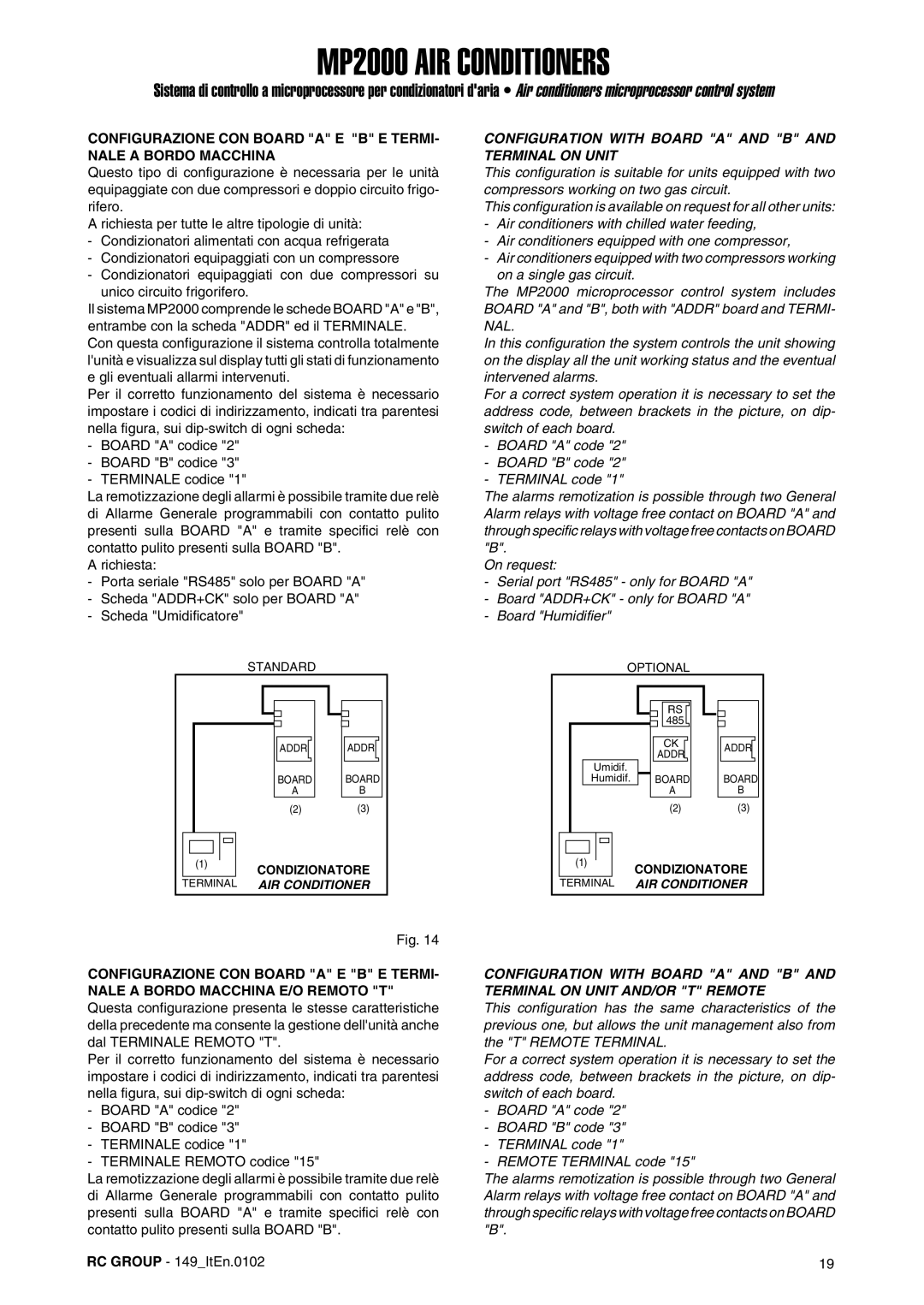 Dell MP2000 manual Configuration with Board a and B and Terminal on Unit 