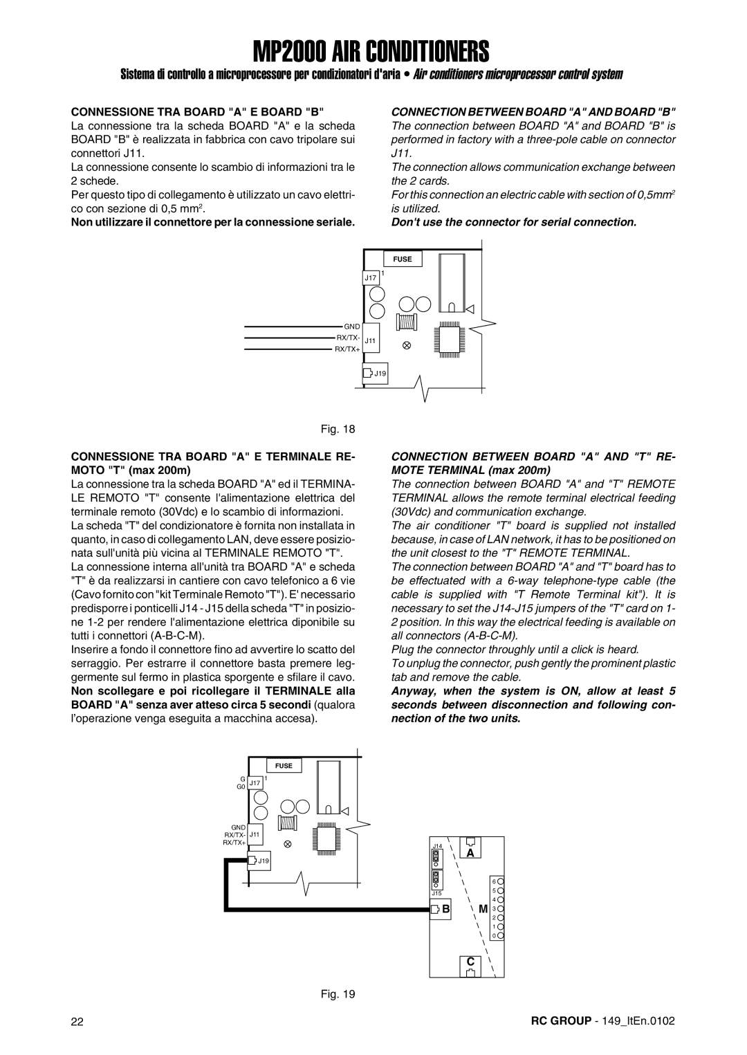 Dell MP2000 manual Connessione TRA Board a E Board B, Connection Between Board a and Board B 