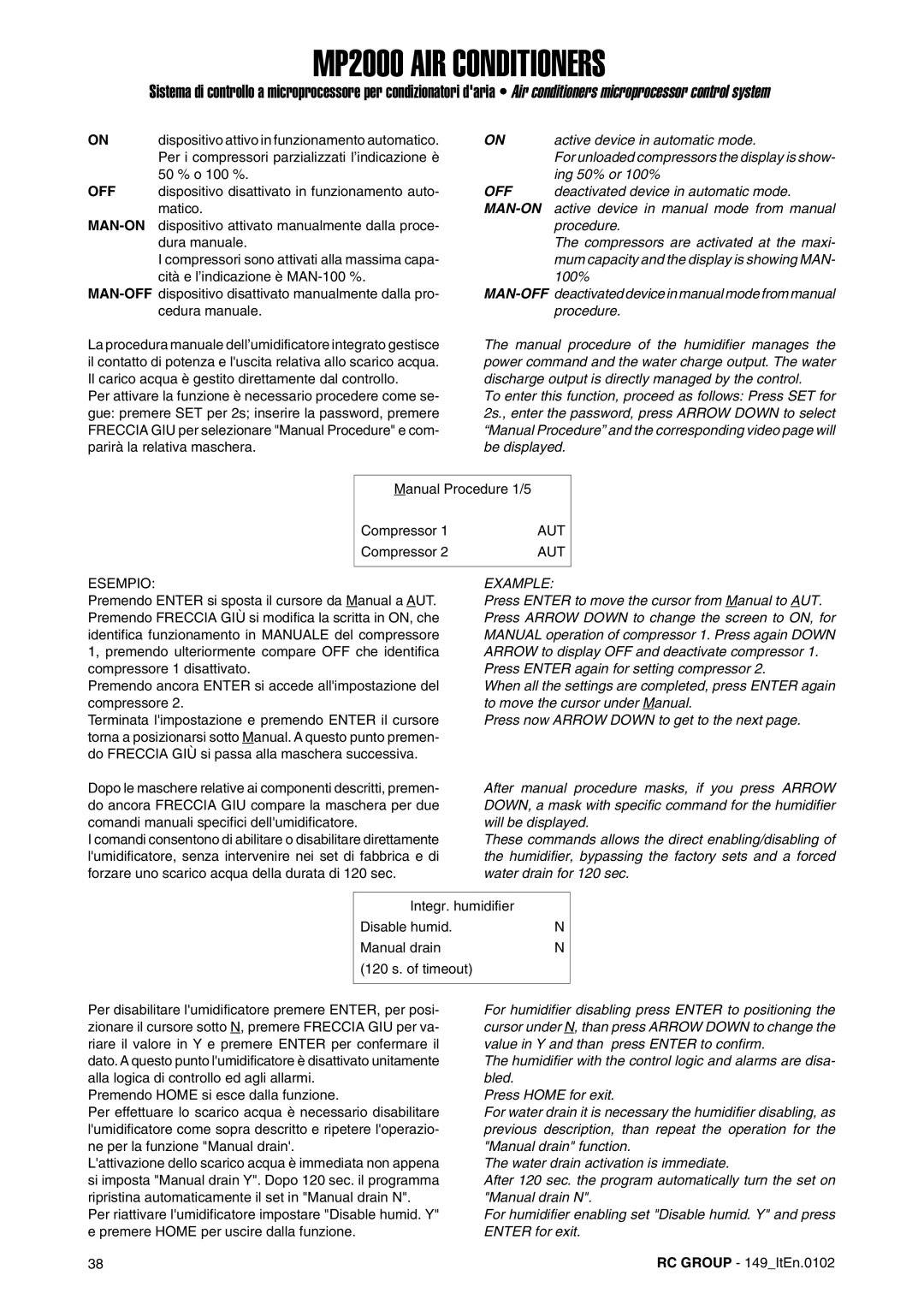 Dell MP2000 manual Off, Aut, Esempio, Example 