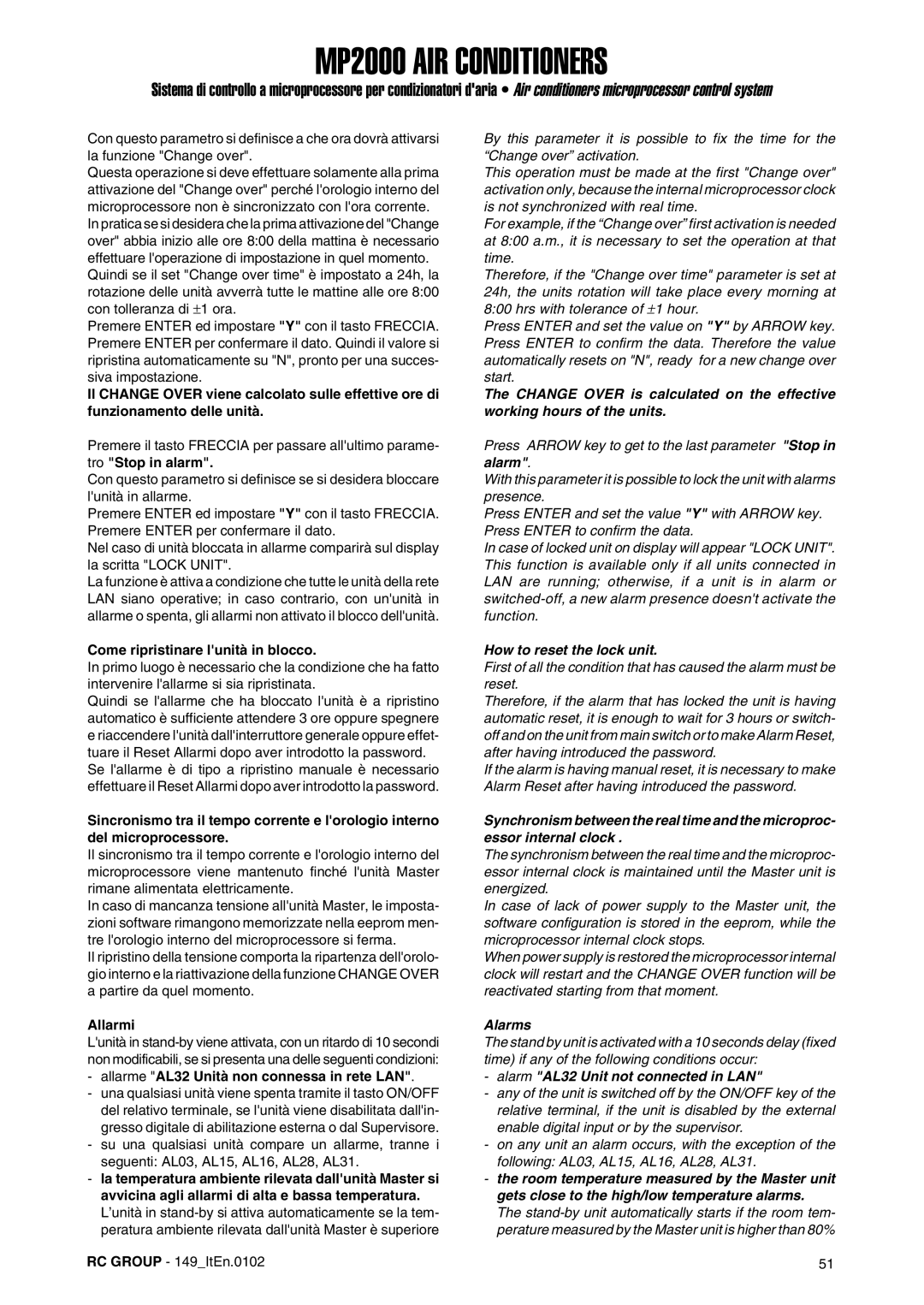 Dell MP2000 manual How to reset the lock unit, Alarms, Alarm AL32 Unit not connected in LAN 