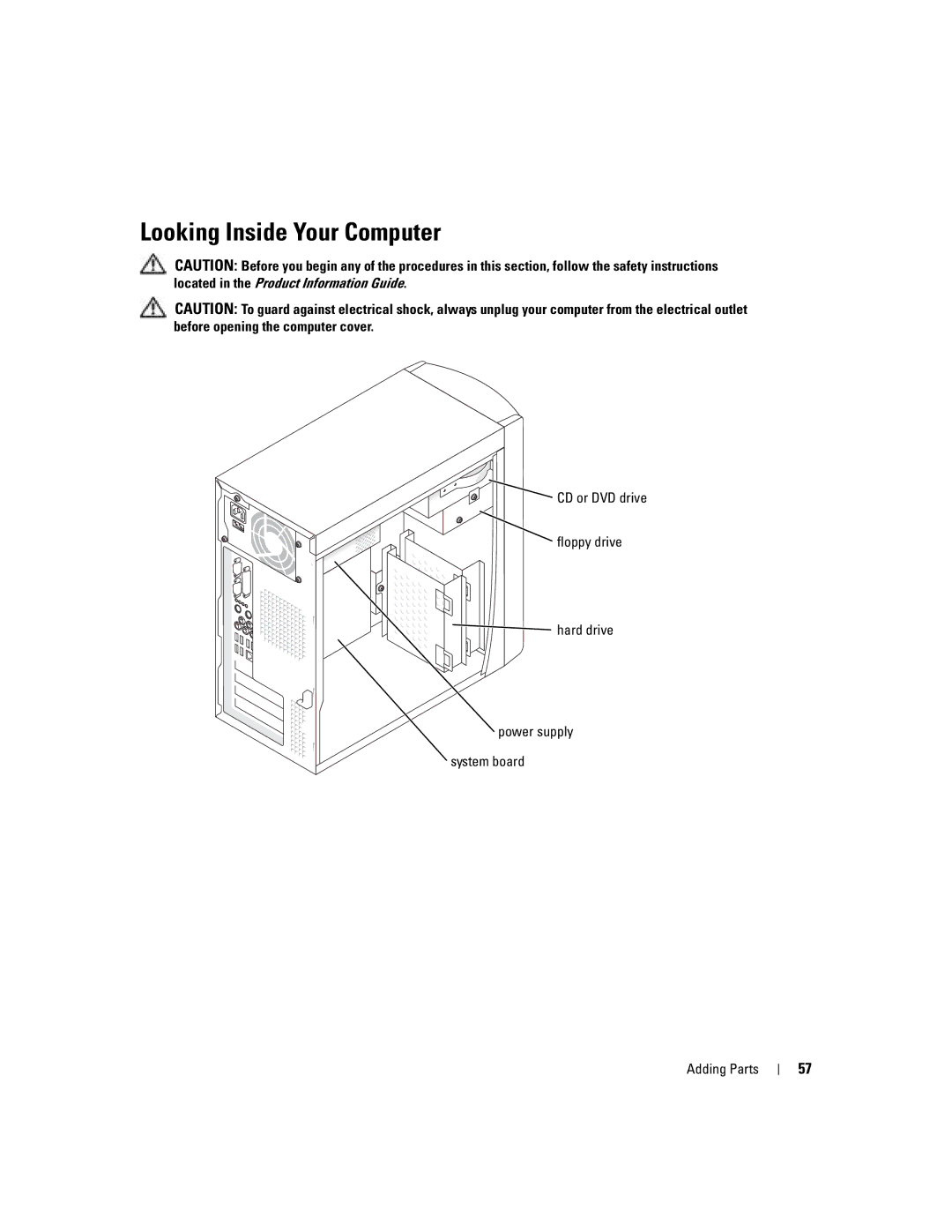 Dell MTC2, G7279, DMC manual Looking Inside Your Computer 