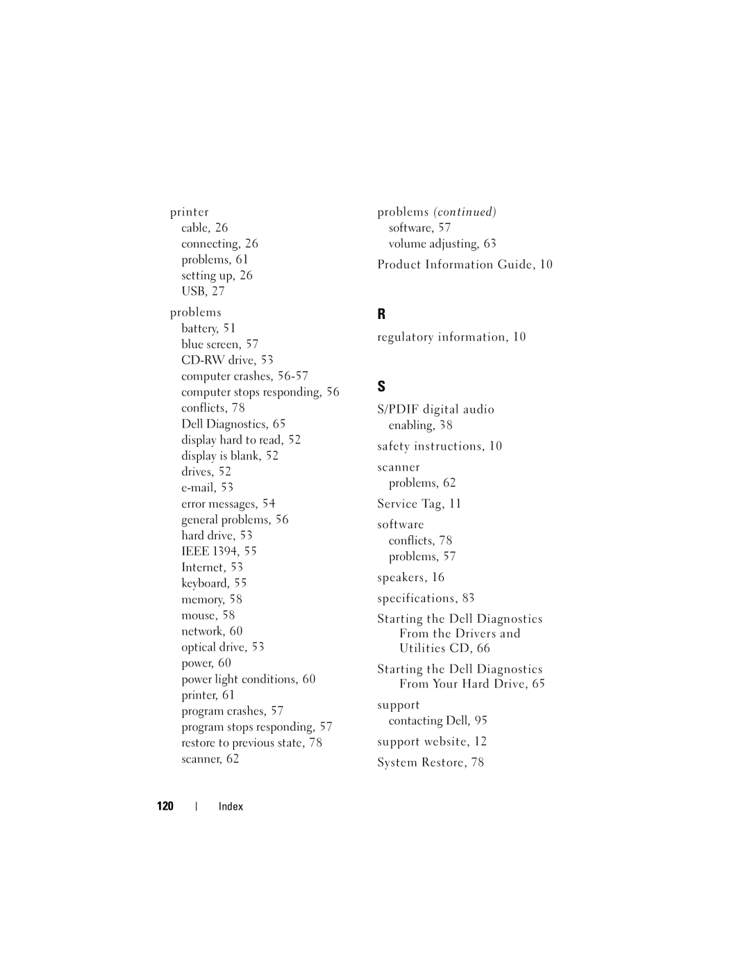 Dell MTG owner manual Index 