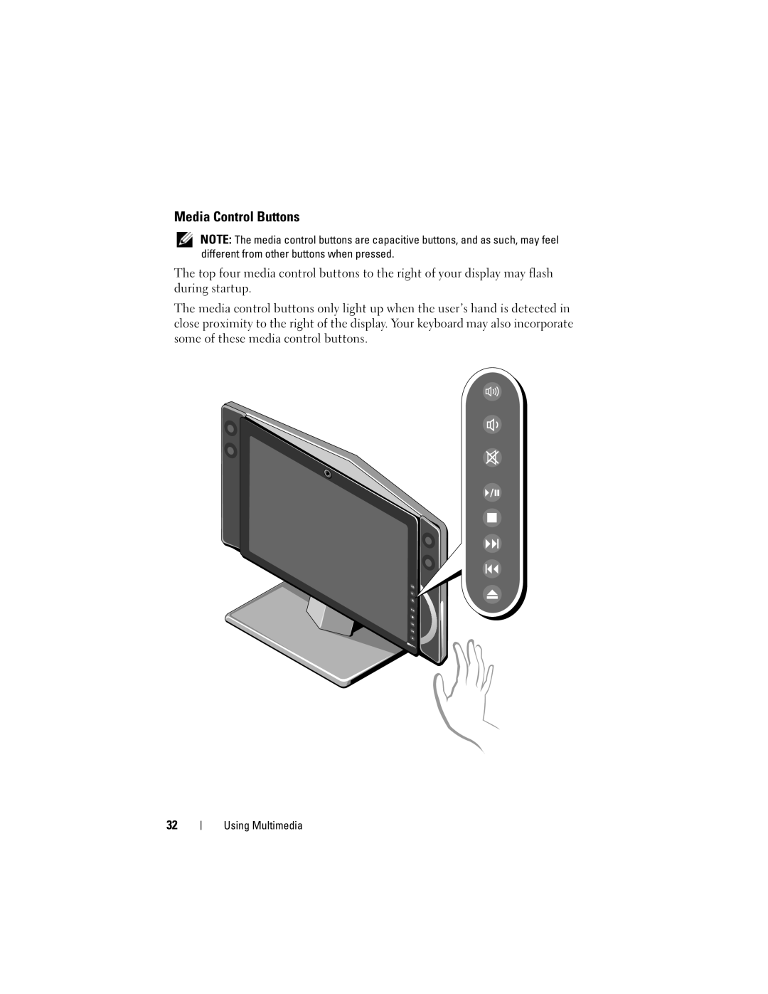 Dell MTG owner manual Media Control Buttons 