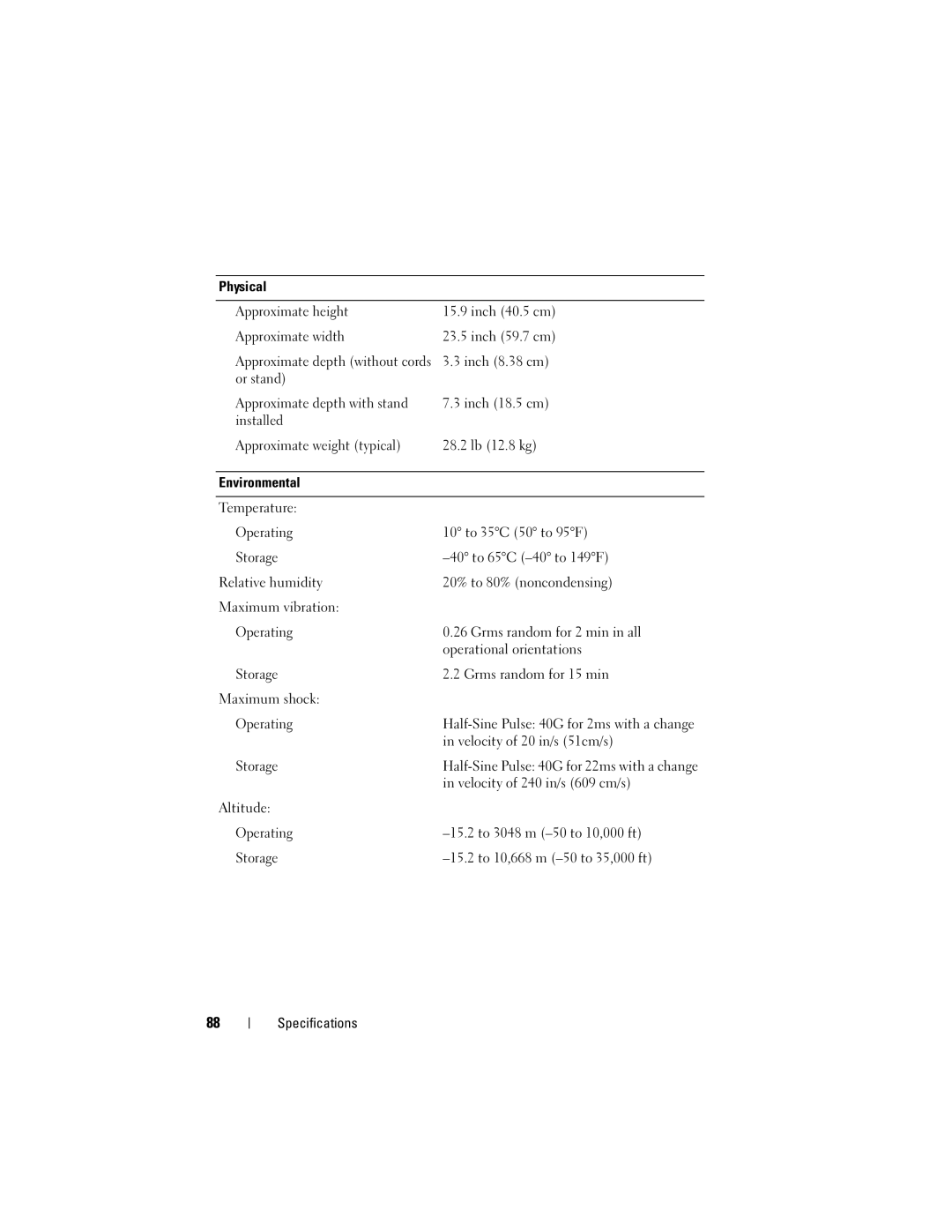 Dell MTG owner manual Inch 8.38 cm 