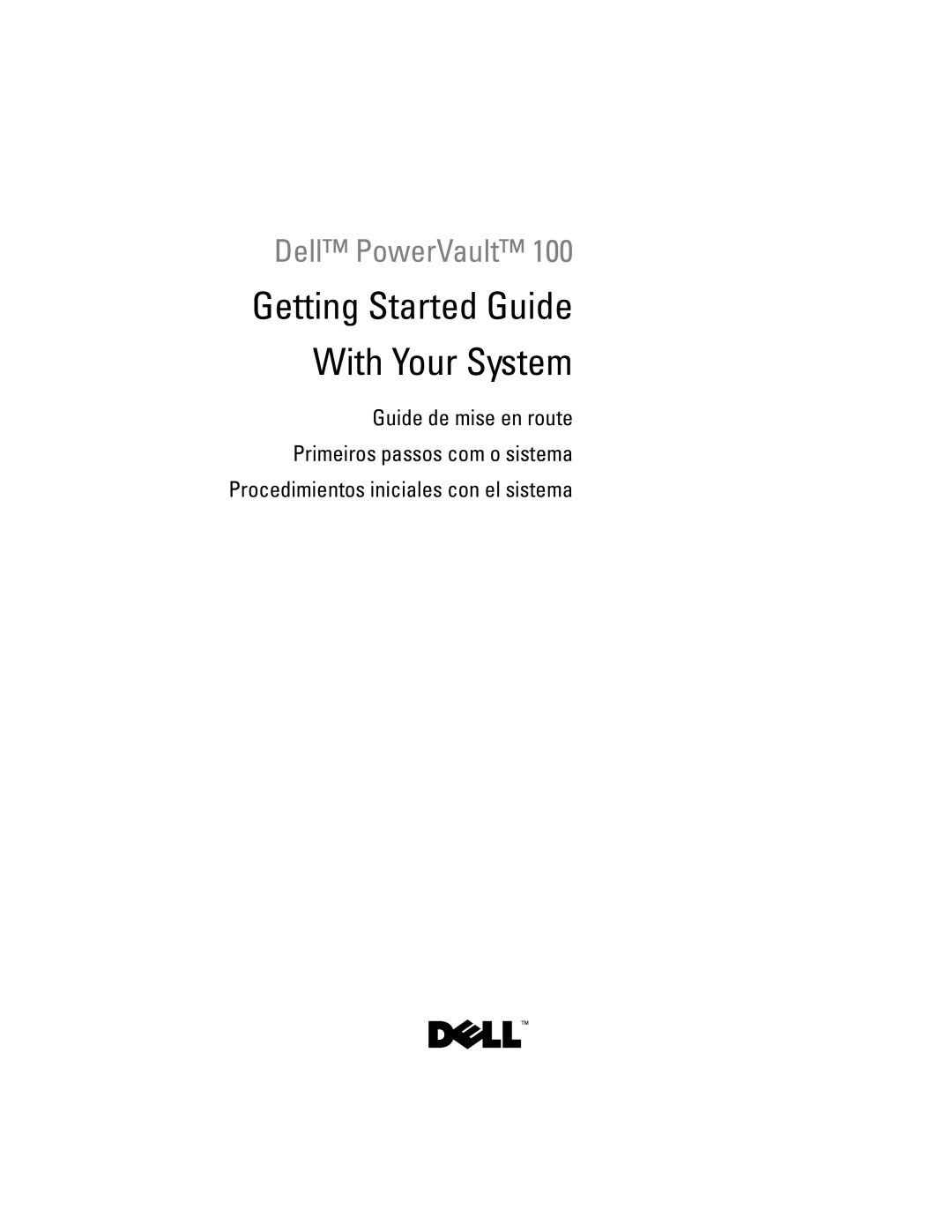 Dell JU892, MVT01 manual Getting Started Guide With Your System 