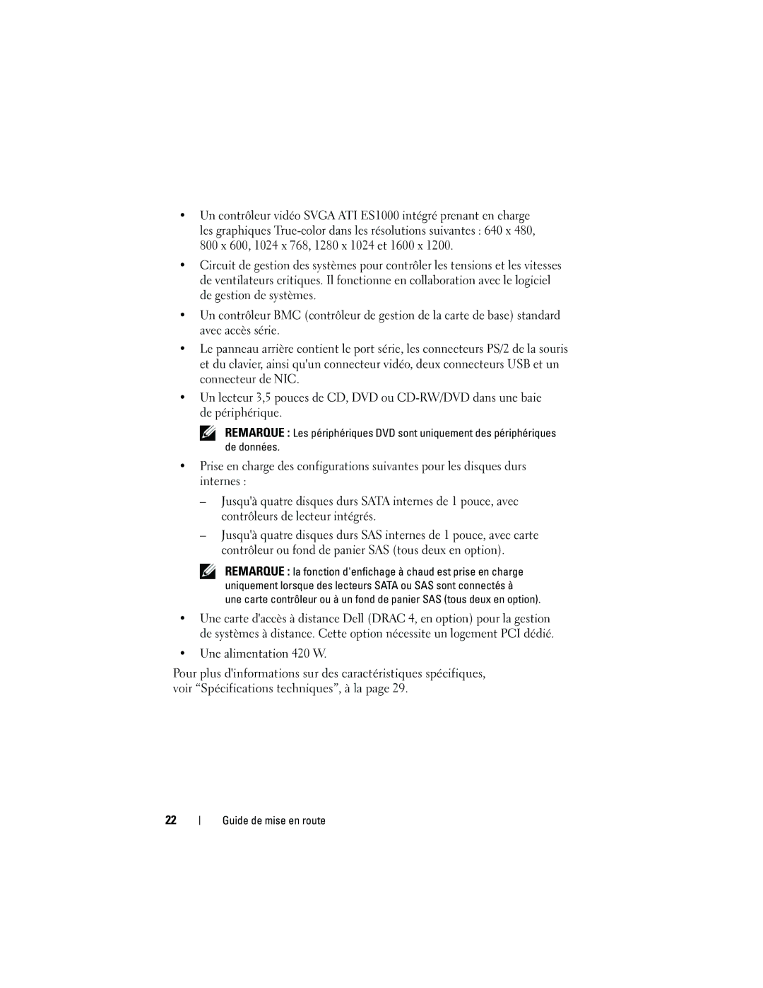 Dell MVT01, JU892 manual Guide de mise en route 