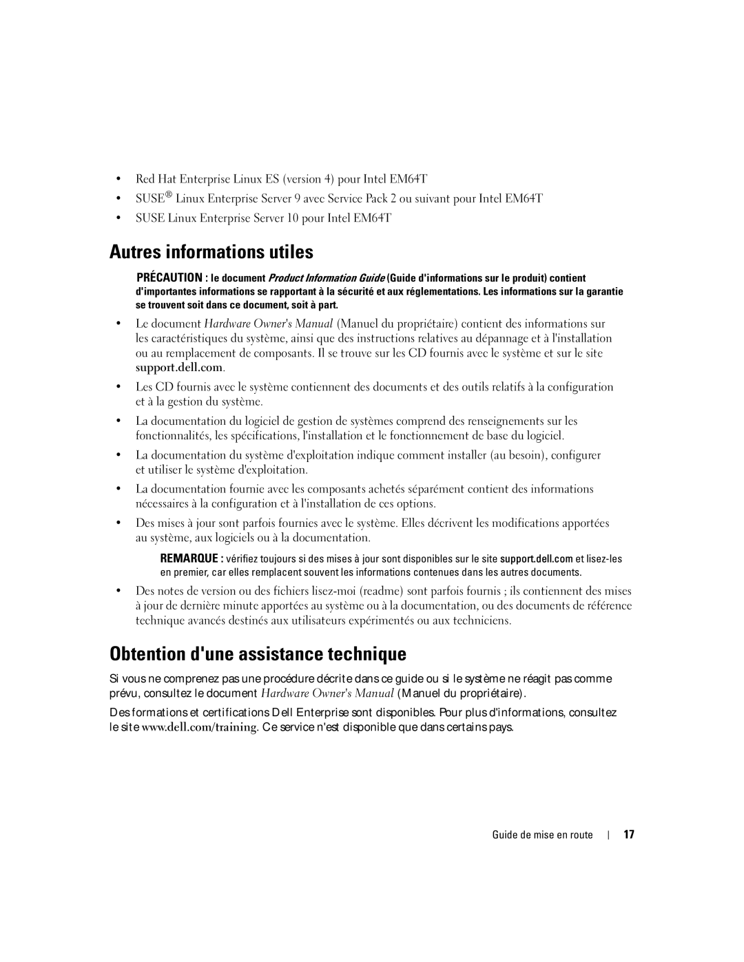 Dell MVT01 manual Autres informations utiles, Obtention dune assistance technique 