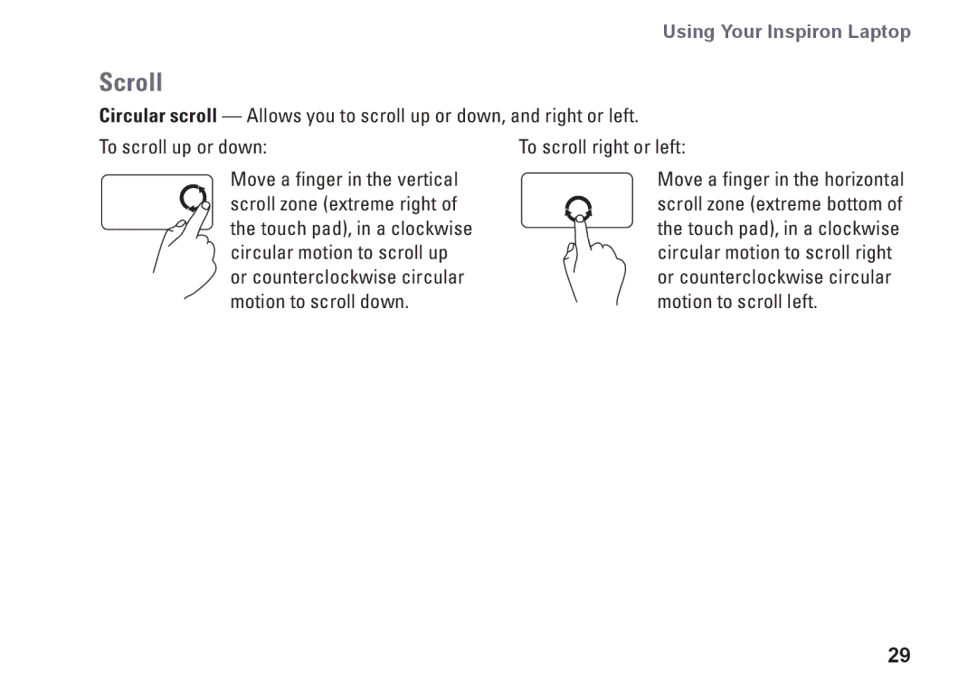 Dell N4030, N4020, P1M49, P07G003, P07G001 setup guide Scroll 