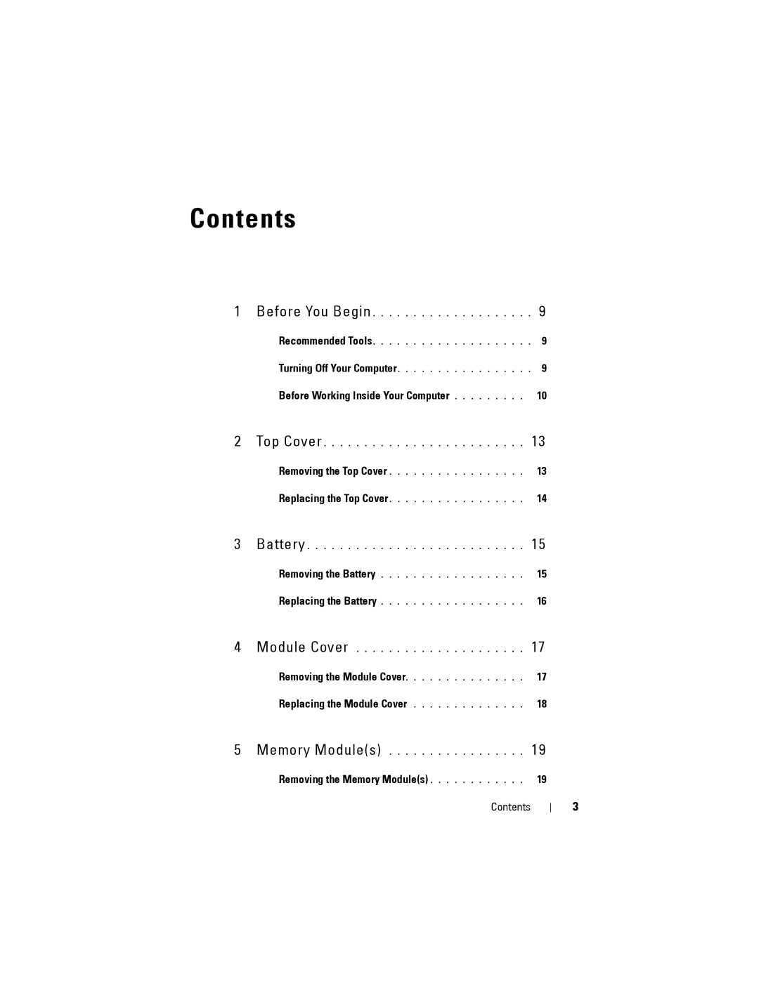 Dell N5110 service manual Contents 