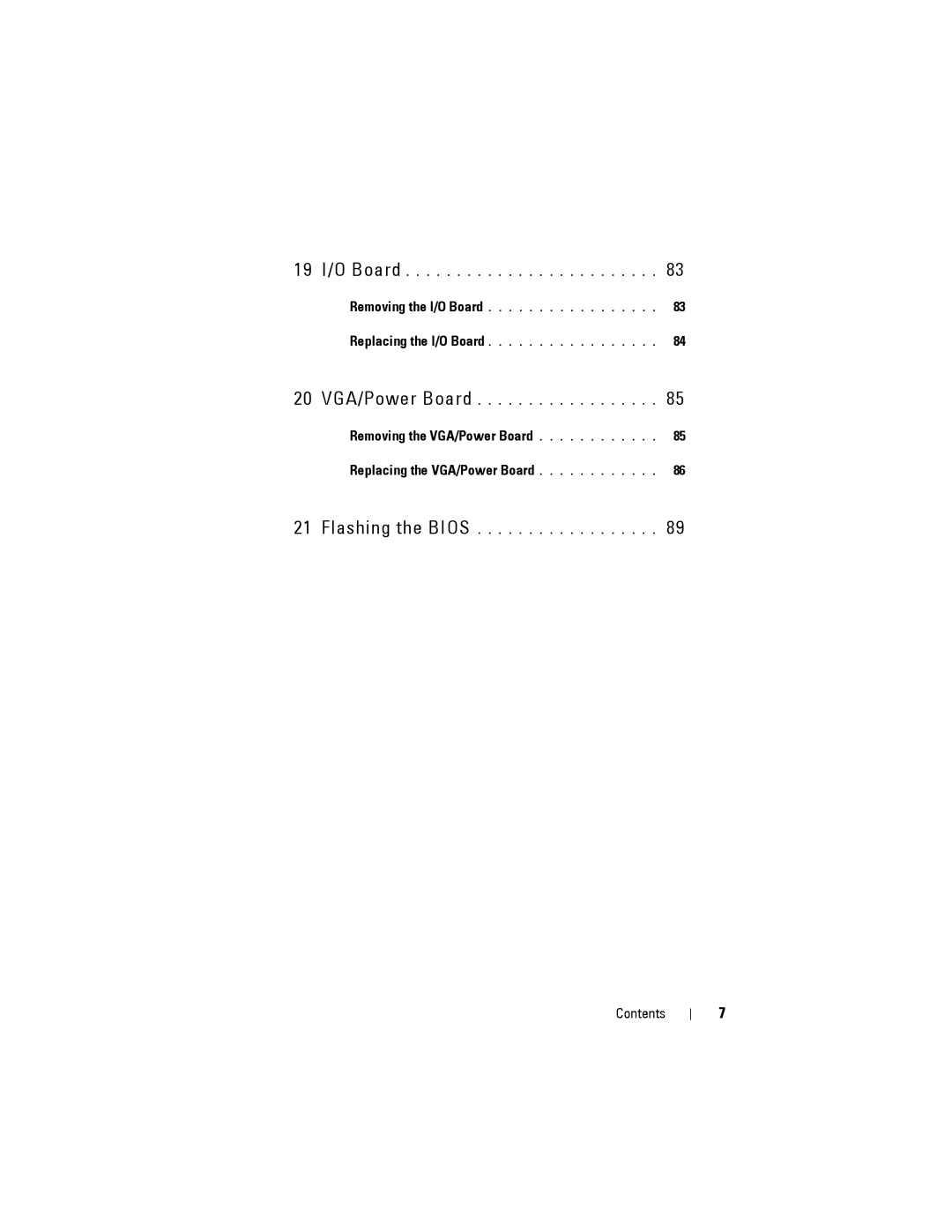 Dell N5110 service manual Removing the VGA/Power Board Replacing the VGA/Power Board 