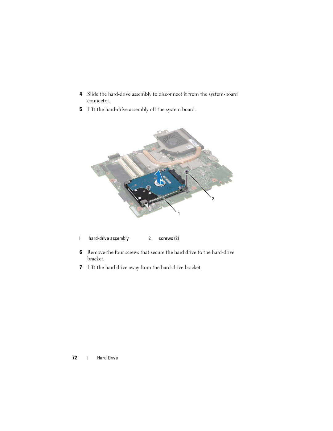 Dell N5110 service manual Hard-drive assembly 