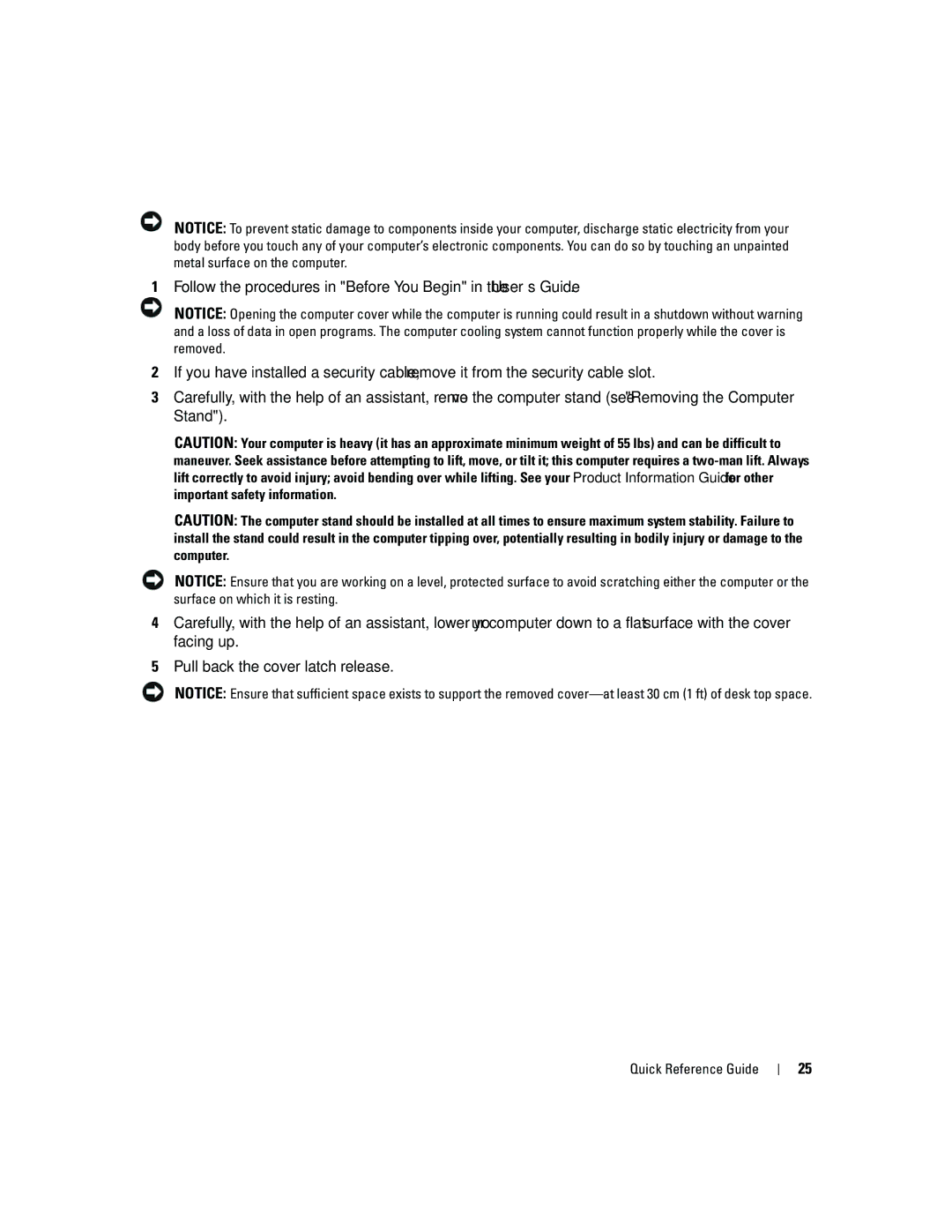 Dell ND218 manual Quick Reference Guide 