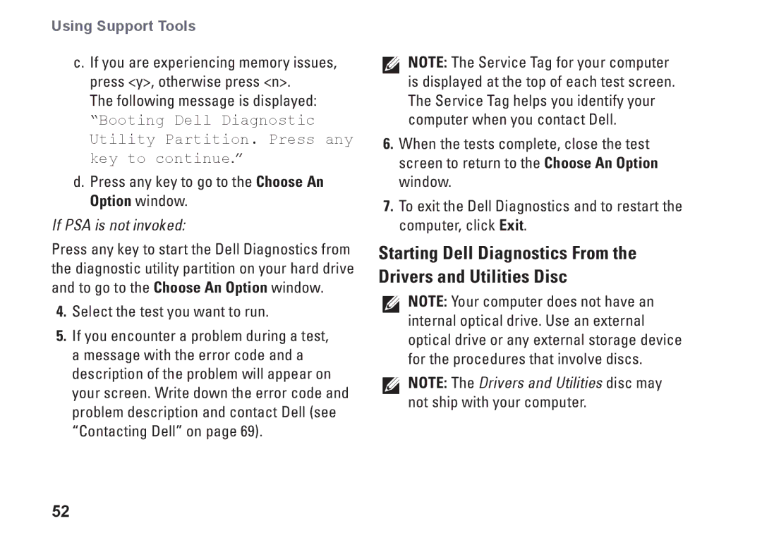 Dell NHPXD, N3010, P10S setup guide If PSA is not invoked 