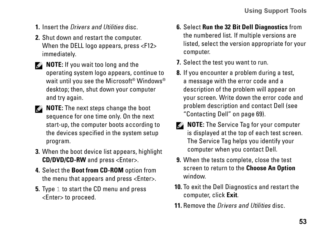 Dell N3010, NHPXD, P10S setup guide Remove the Drivers and Utilities disc 