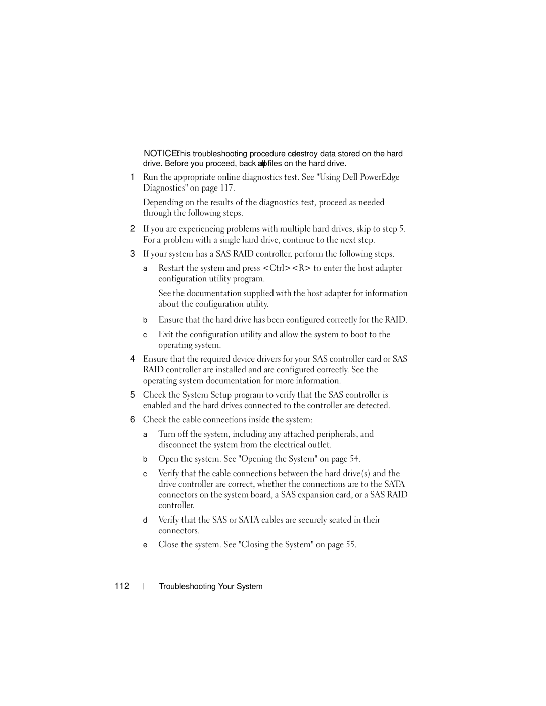 Dell NM176 owner manual Troubleshooting Your System 