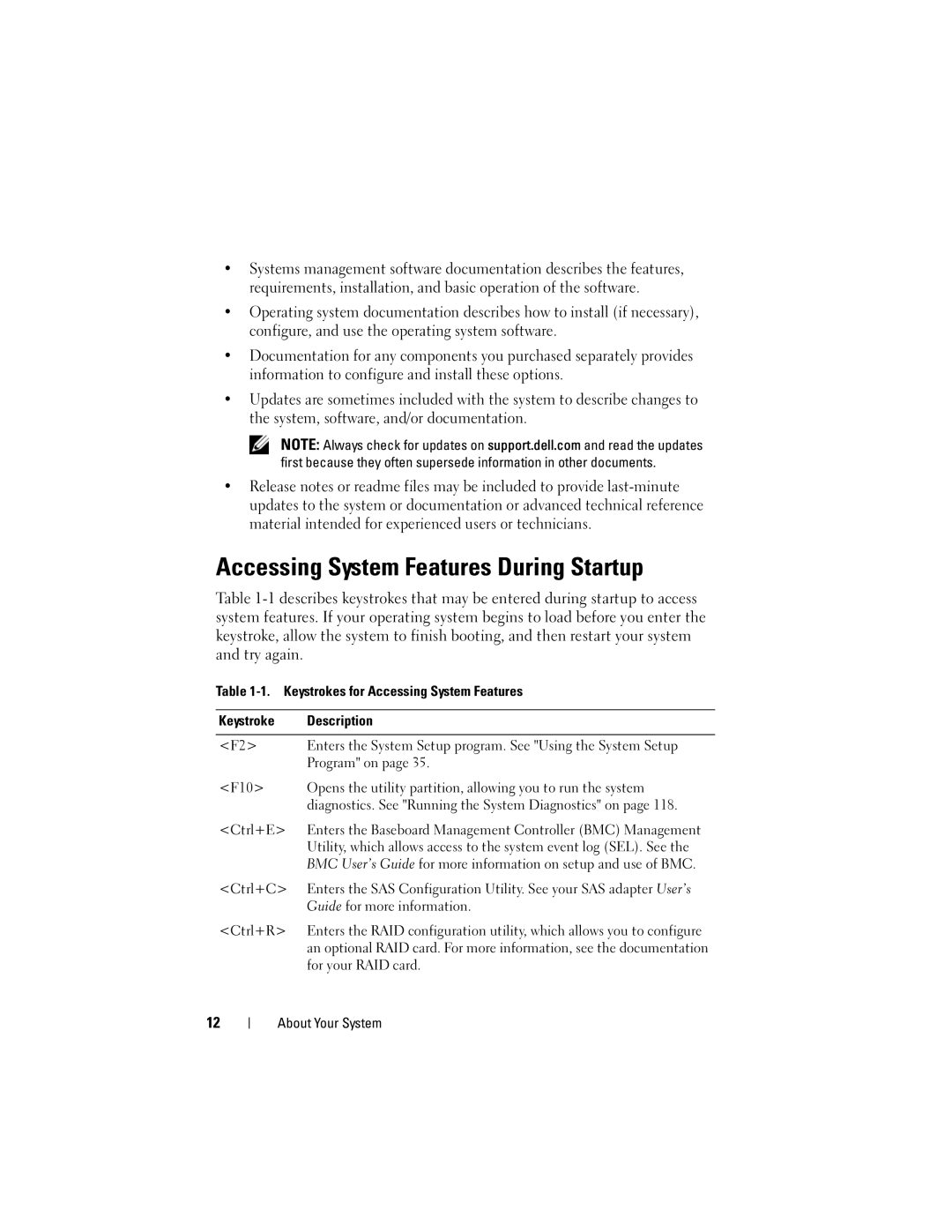 Dell NM176 owner manual Accessing System Features During Startup 