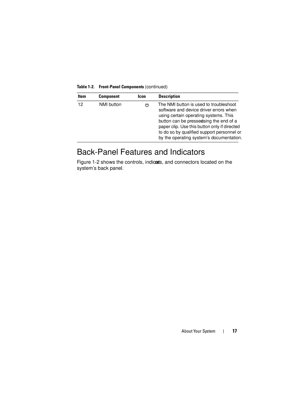 Dell NM176 owner manual Back-Panel Features and Indicators 