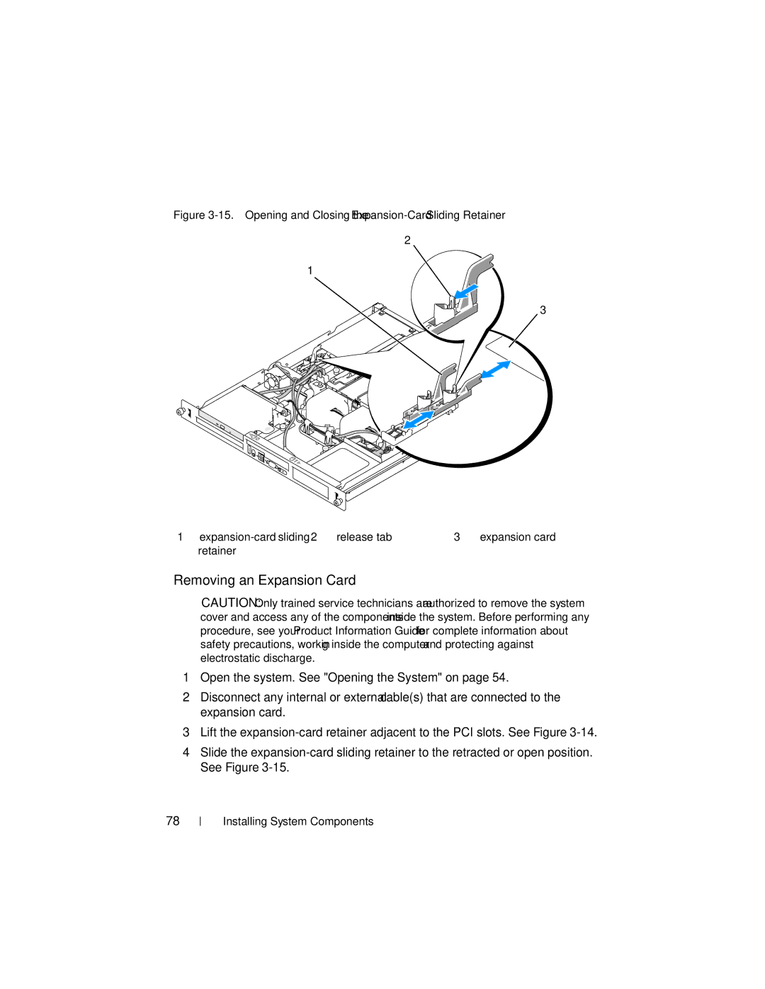 Dell NM176 owner manual Removing an Expansion Card, Retainer 