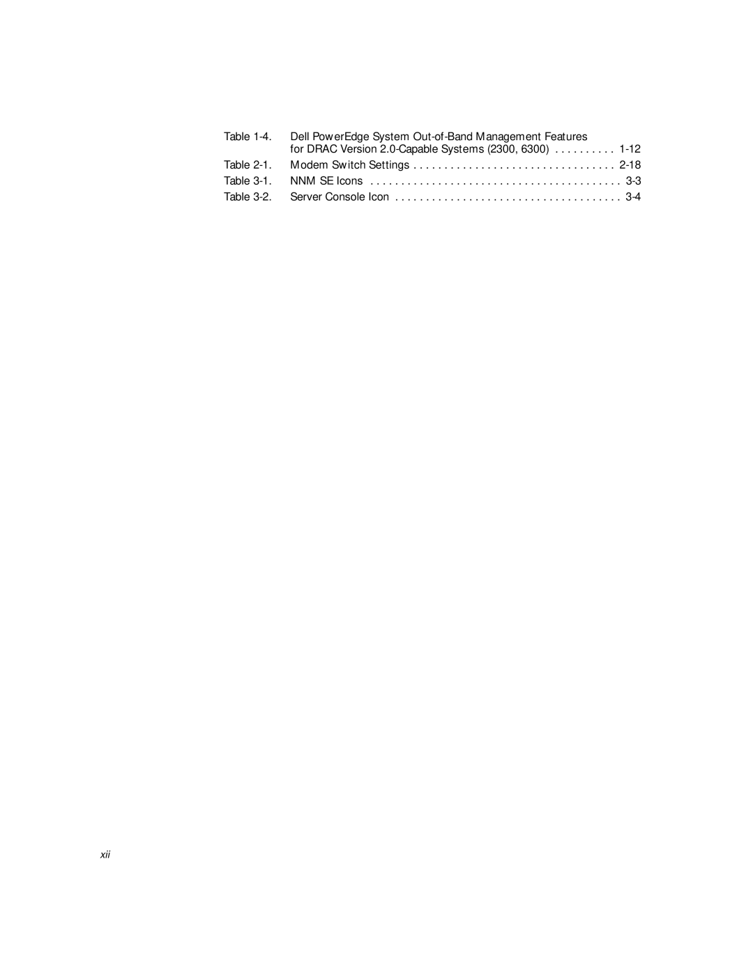 Dell NNM SE 1.2 manual Xii 