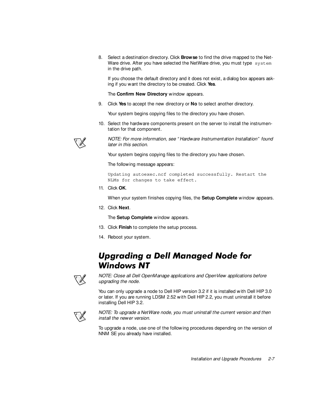 Dell NNM SE 1.2 manual 8SJUDGLQJDHOO0DQDJHG1RGHIRU LQGRZV17 