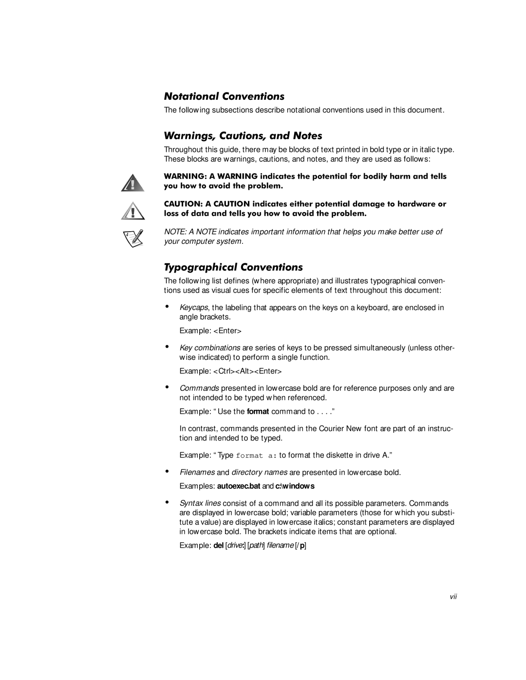 Dell NNM SE 1.2 manual 1RWDWLRQDO&RQYHQWLRQV, DUQLQJV&DXWLRQVDQG1RWHV, Srjudsklfdo&Rqyhqwlrqv 