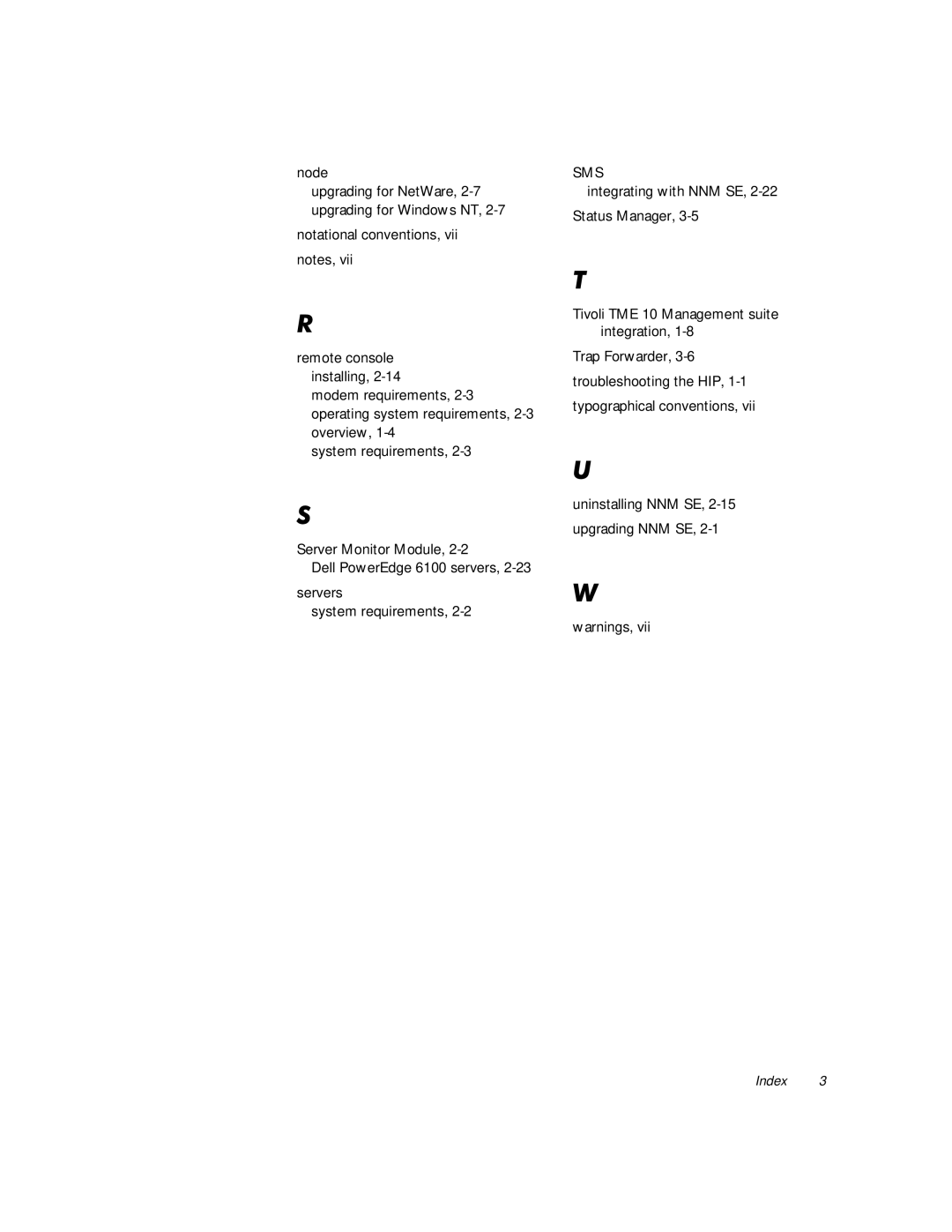 Dell NNM SE 1.2 manual Sms 