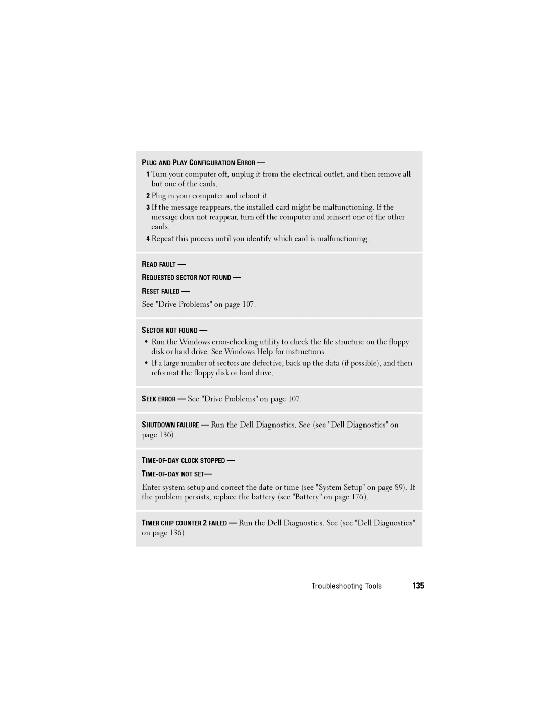 Dell NX046 manual 135 