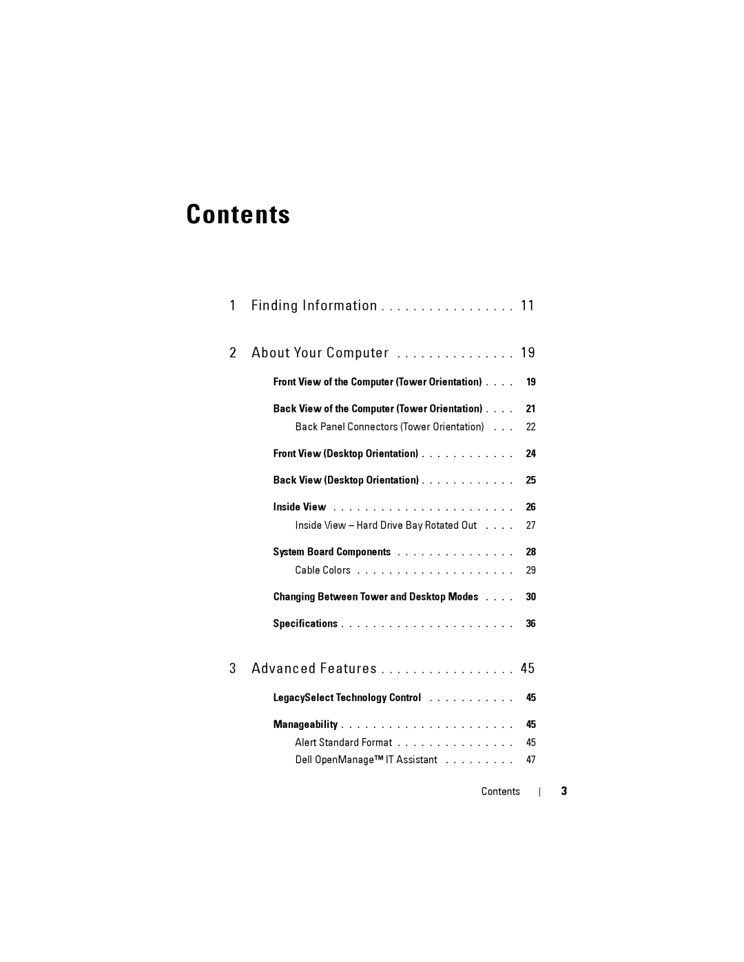 Dell NX046 manual Contents 