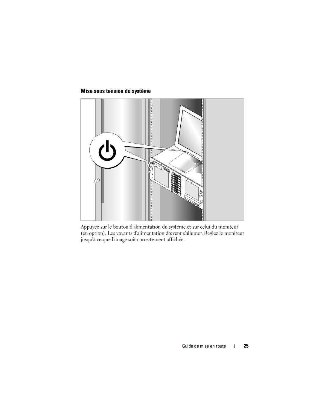 Dell NX182 manual Mise sous tension du système 