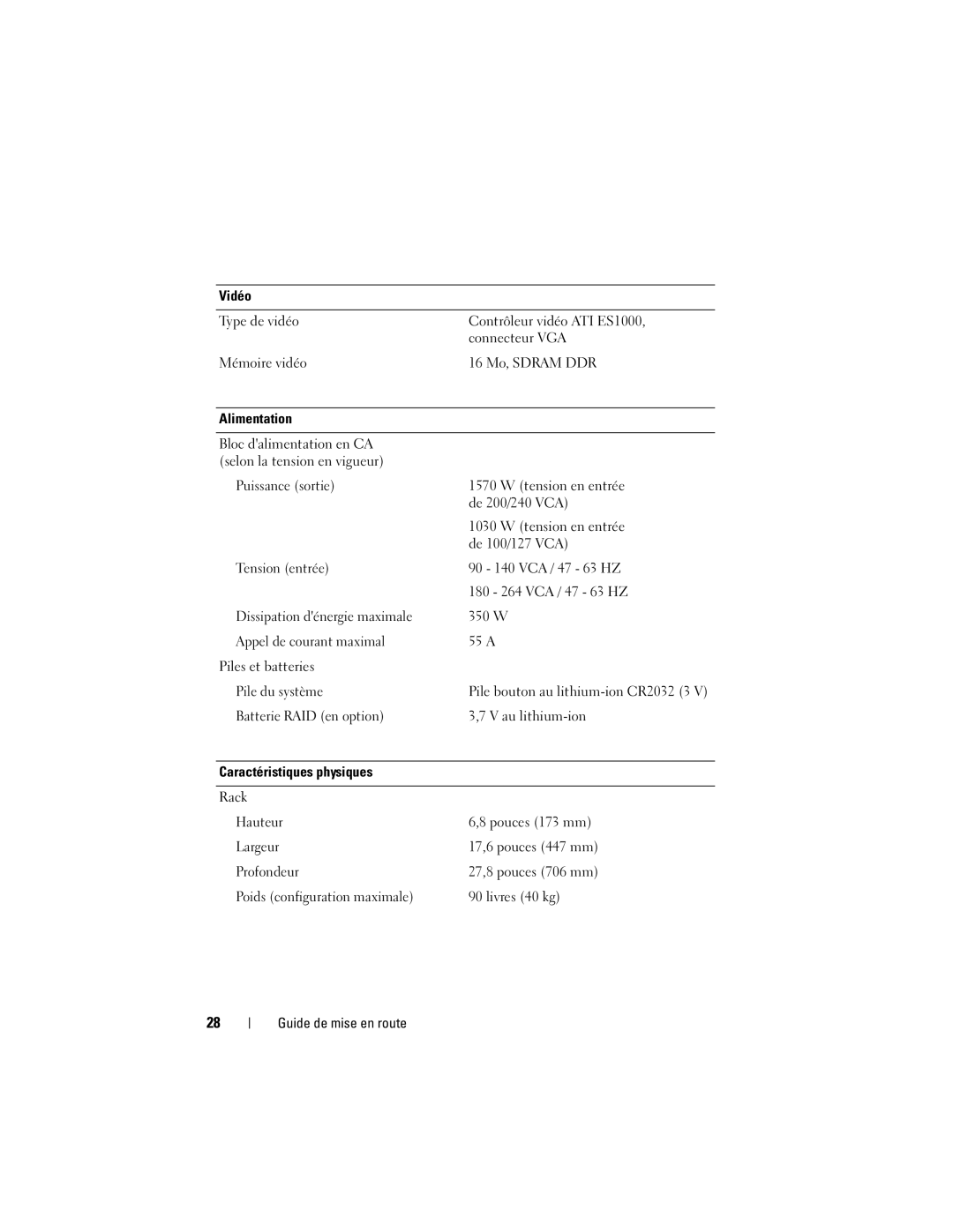 Dell NX182 manual Pile bouton au lithium-ion CR2032 3 