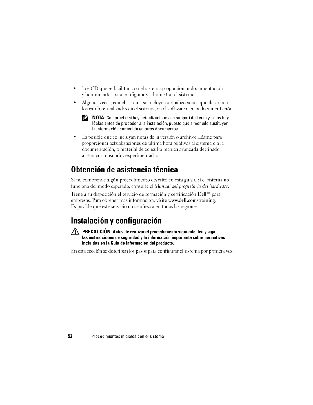 Dell NX182 manual Obtención de asistencia técnica, Instalación y configuración 