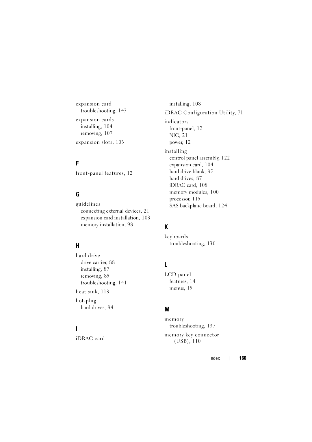 Dell NX200 owner manual 160 