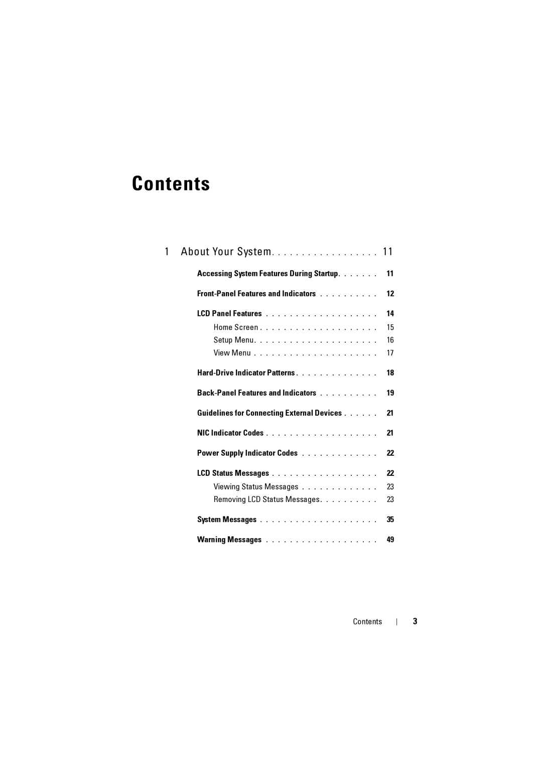 Dell NX200 owner manual Contents 