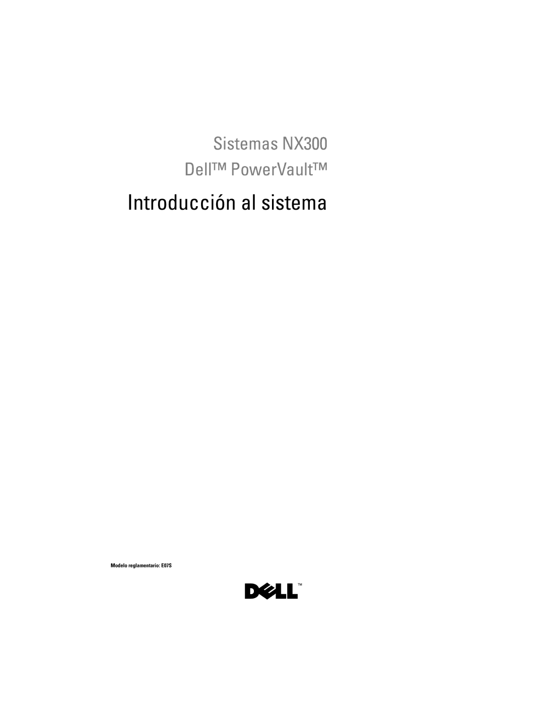 Dell NX300 manual Introducción al sistema 