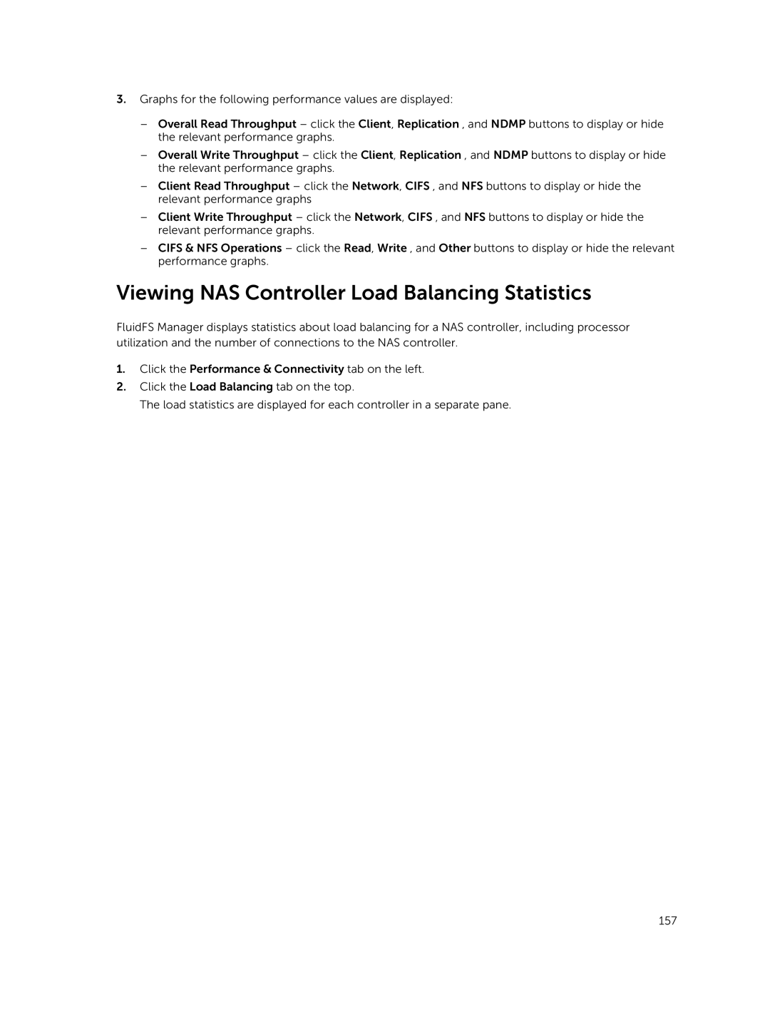 Dell NX3610, NX3500, NX3600 manual Viewing NAS Controller Load Balancing Statistics 