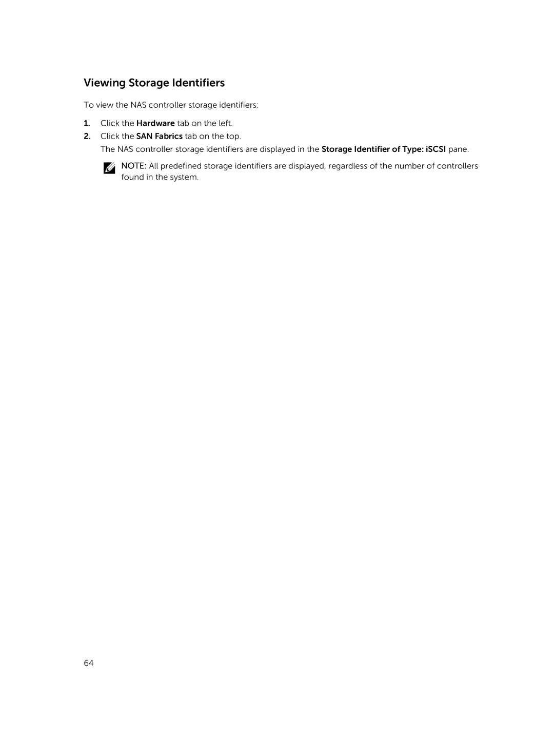 Dell NX3610, NX3500, NX3600 manual Viewing Storage Identifiers 