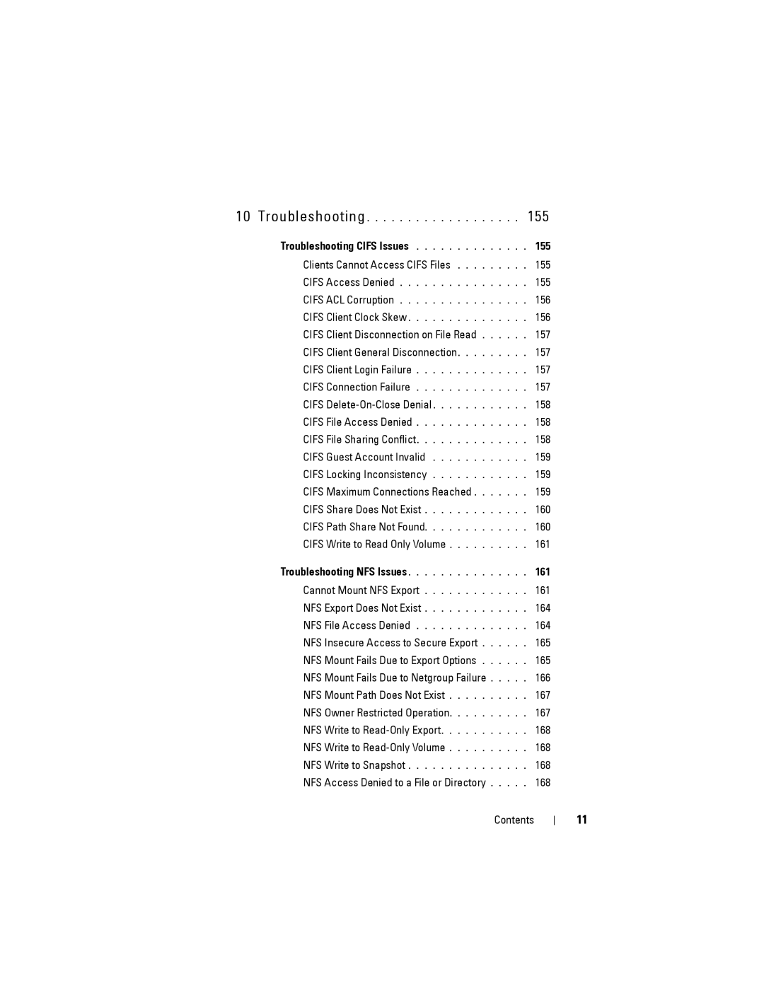 Dell NX3500 manual Troubleshooting Cifs Issues 155 