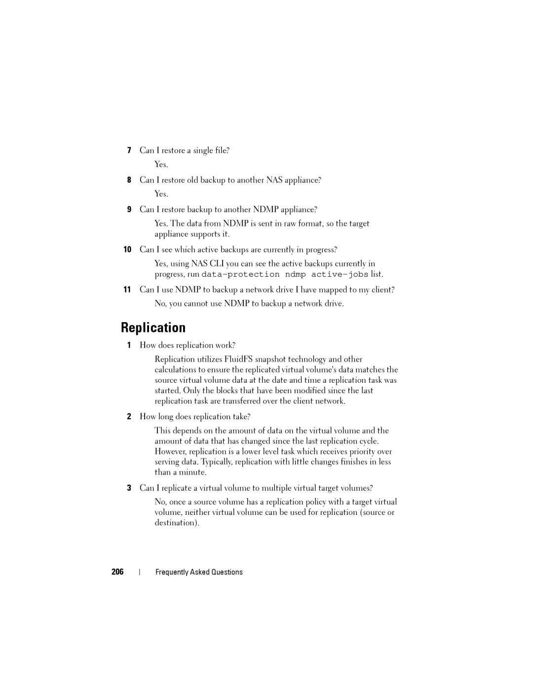 Dell NX3500 manual Replication, 206 