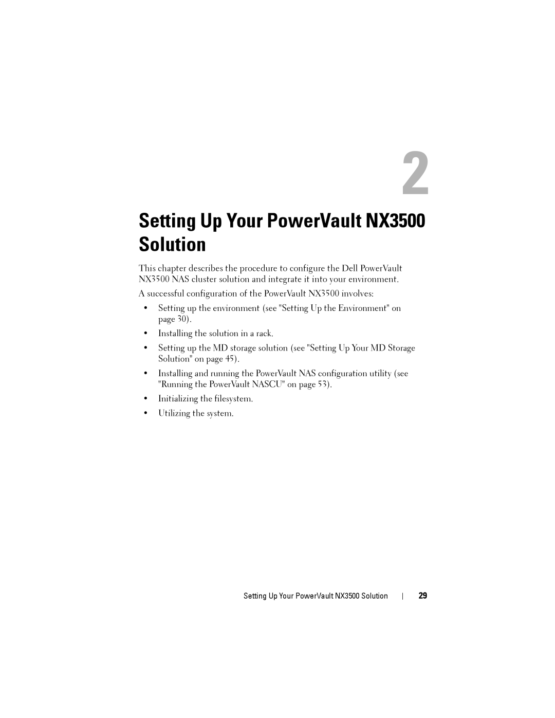 Dell manual Setting Up Your PowerVault NX3500 Solution 