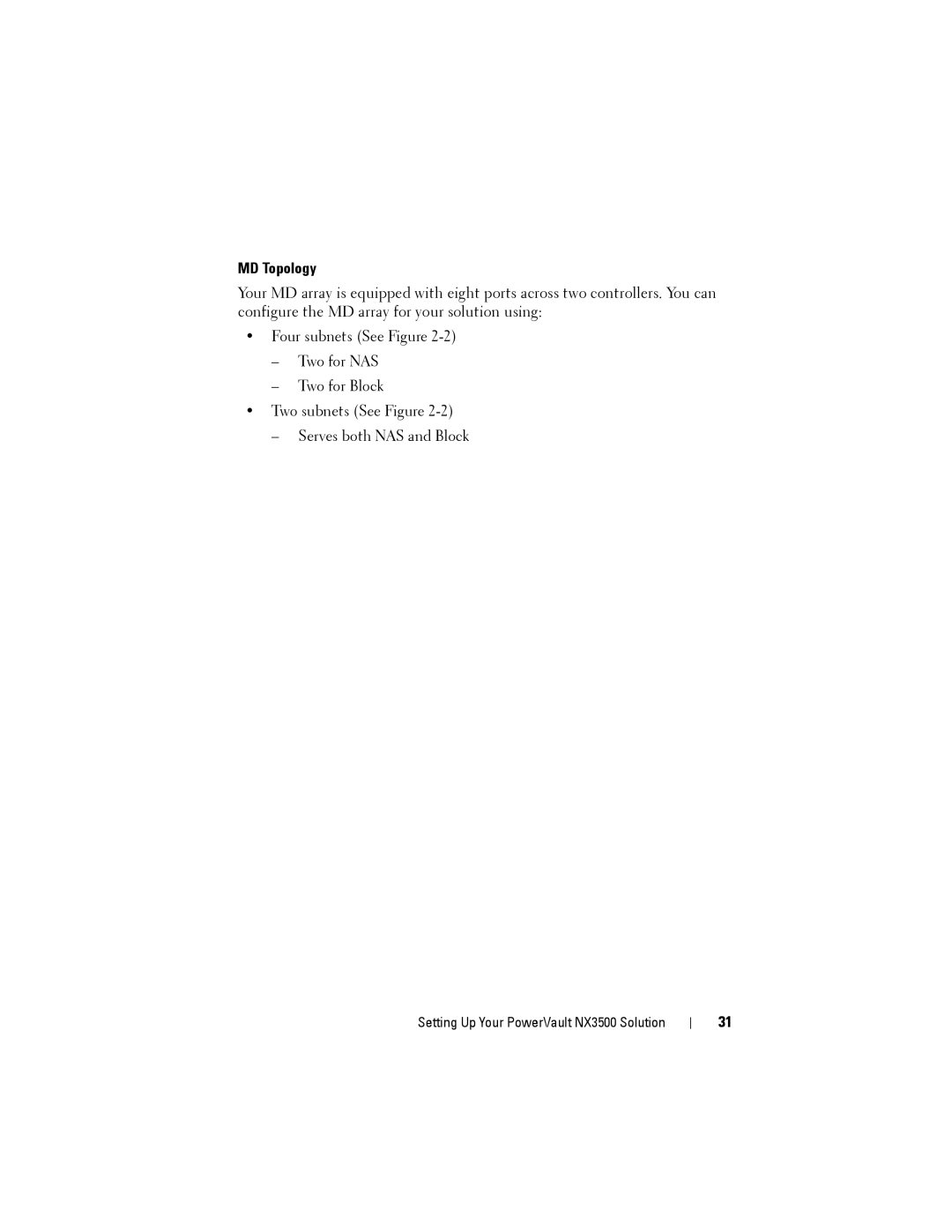 Dell NX3500 manual MD Topology 