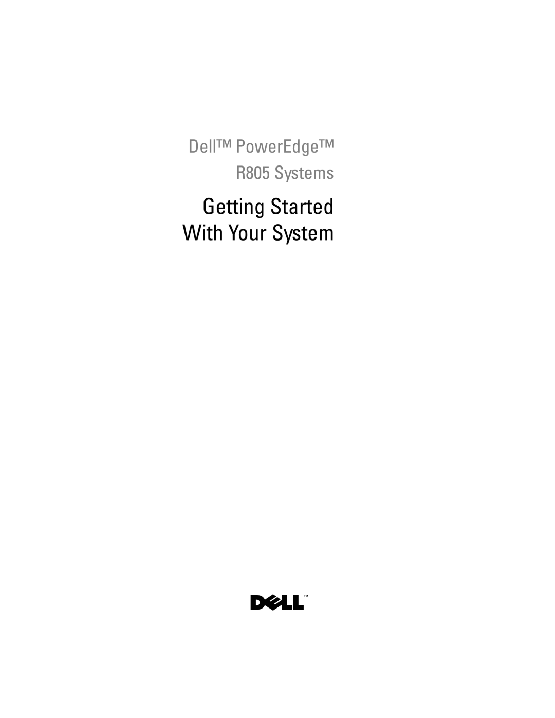 Dell NX702 manual Dell PowerEdge R805 Systems 