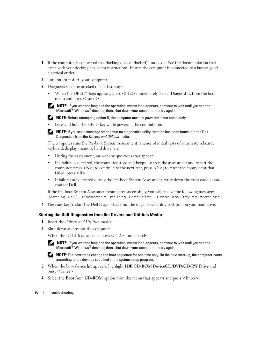 Dell NY105 manual Troubleshooting 