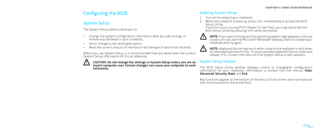 Dell P776N, P01E manual Configuring the Bios, Entering System Setup, System Setup Screens 