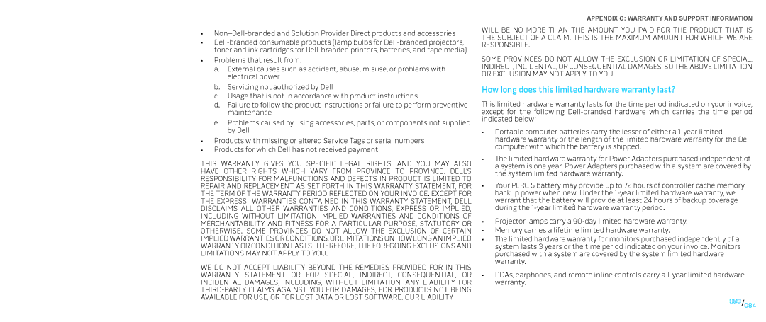 Dell P01E, P776N manual 084/084 