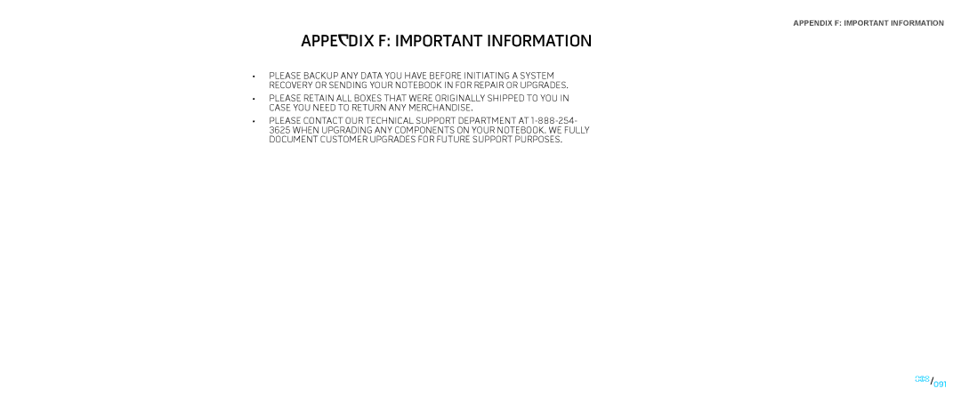 Dell P776N, P01E manual Appendix F Important Information 