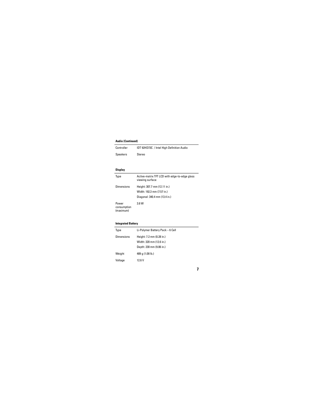 Dell P01S specifications Viewing surface 