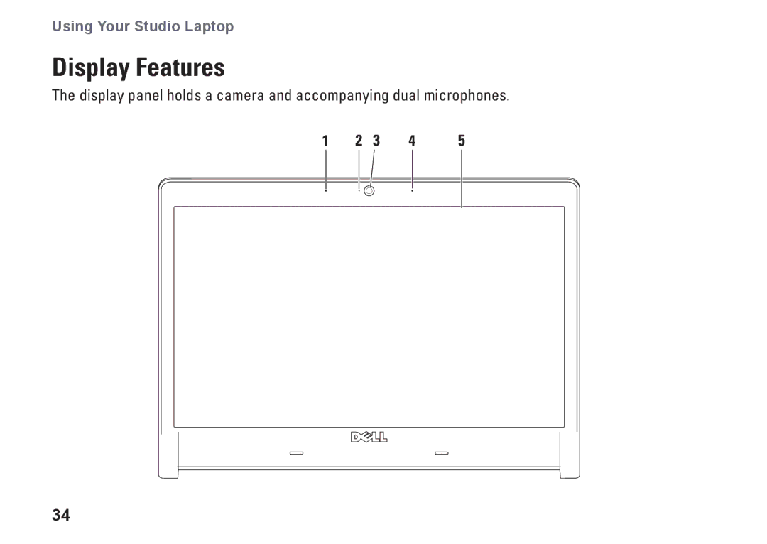 Dell P03G setup guide Display Features 