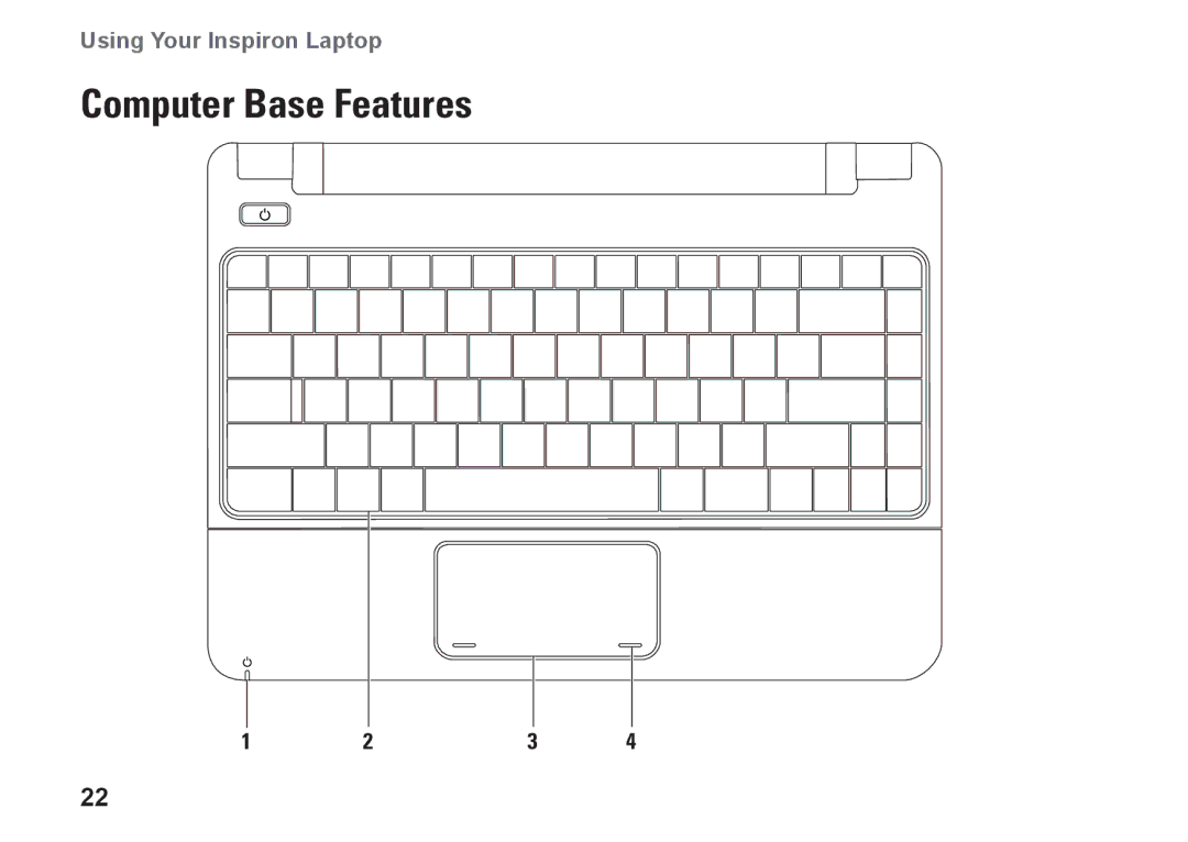 Dell P03T setup guide Computer Base Features 